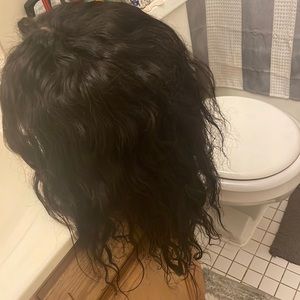 Human hair wig. Dark brown. 18 inch. Only worn once.